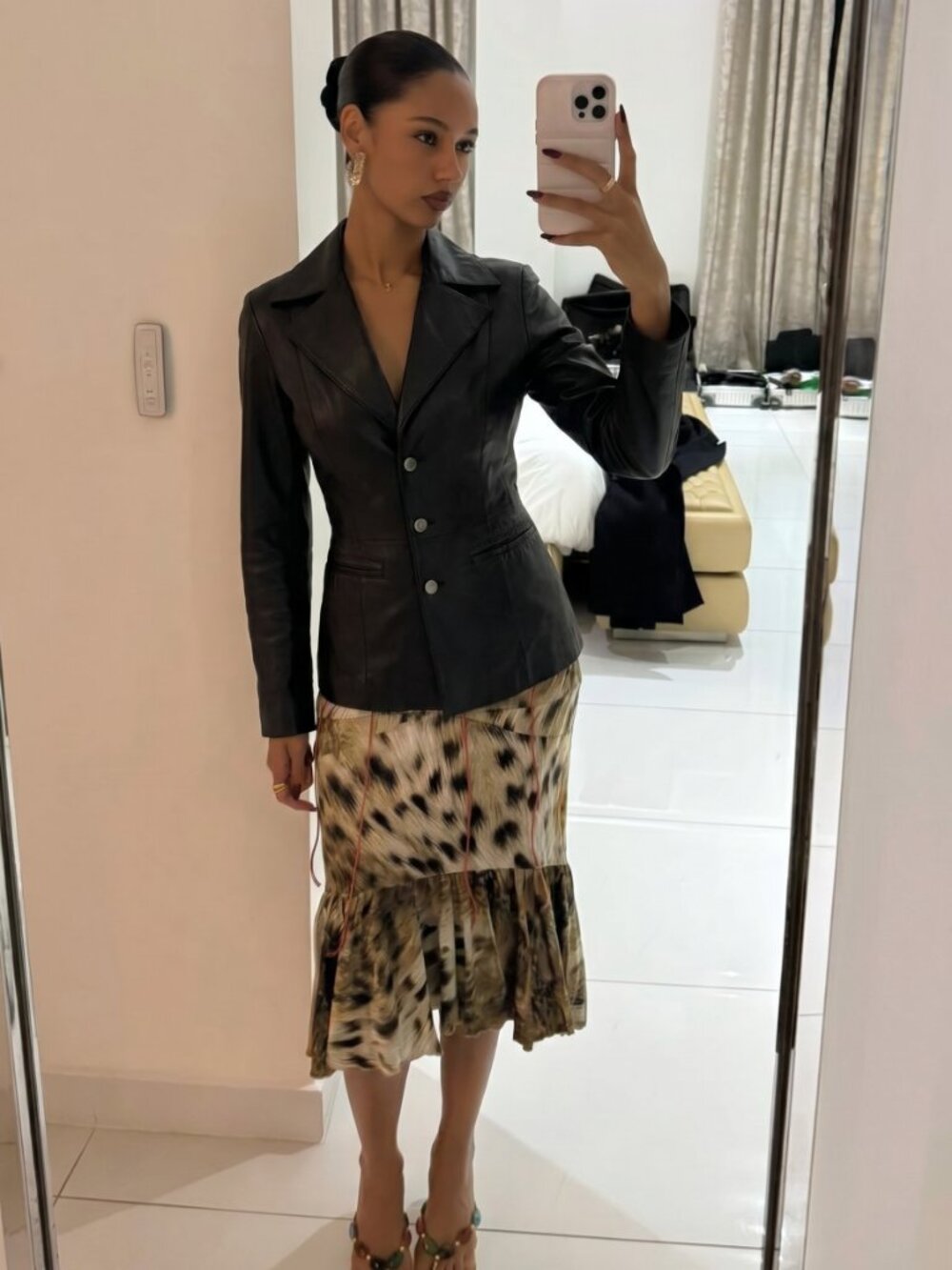 Y2K Bebe Leather Blazer